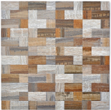 self-adhesive mosaic tile ALU gray beige metal wood look tile backsplash MOS200-2322