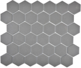 Hexagonal hexagon mosaic tile ceramic dark gray unglazed non-slip shower floor tile backsplash bathroom - MOS11B-0213-R10