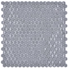 Glass mosaic hexagonal hexagon tiles gray glossy matt mosaic tile wall tile backsplash kitchen bathroom