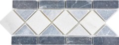 Natural stone border border gray white anthracite travertine border bathroom wall floor kitchen sauna living room - MOSBor-0226