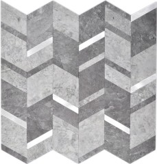 self-adhesive wall cladding tile backsplash vinyl stone look arrow look gray anthracite silver MOS200-4CDG