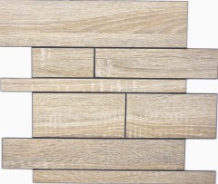 Self-adhesive wall cladding wood look DIY kitchen splashback tile backsplash MOS200-57WGS