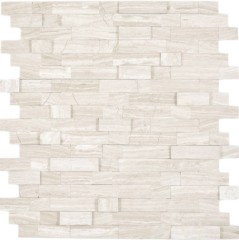 self-adhesive composite mosaic sticks natural stone Traverin beige tile backsplash kitchen wall optics MOS200-M02