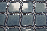 Hand-painted retro vintage mosaic tile ceramic Florentine blue speckled glossy MOS13-0408_m