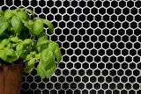 Hand pattern mosaic tile ceramic hexagon black glossy wall tile bathroom tile MOS11A-0302_m