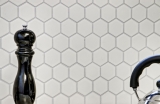 Hand pattern mosaic tile ceramic hexagon white matt wall tile bathroom tile MOS11B-0111_m