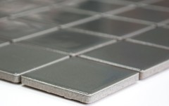 Hand-painted mosaic tile ceramic metal gray glossy tile backsplash kitchen wall MOS16B-0204_m