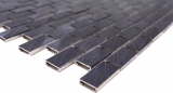Hand pattern mosaic tile aluminum brick aluminum black tile backsplash kitchen MOS48-0304_m