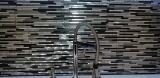 Hand sample mosaic tile aluminum composite aluminum alu gray black tile backsplash kitchen MOS49-0308_m