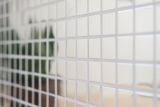 Hand-patterned mosaic tile stainless steel silver silver steel glossy MOS129-23G_m