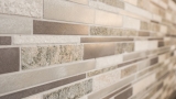Hand pattern mosaic tile quartzite natural stone aluminum silver gray light beige composite MOS49-XSA535_m