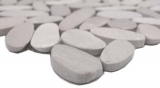 Hand sample mosaic tile river pebble stone pebble light beige pebble cut TAN 5 7 MOS30-IN10_m