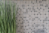 Hand-painted mosaic tile ECO Recycling GLAS Enamel cream matt glass MOS140-03C_m