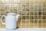 Hand-painted mosaic tile Translucent glass mosaic Crystal gold structure MOS120-0746_m