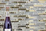 Hand-painted mosaic tile Translucent composite glass mosaic Crystal EP gold glass MOS86-0107_m