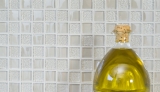 Hand-painted mosaic tile Tile backsplash Translucent white Glass mosaic Crystal chandelier white MOS88-8LU90_m