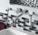 Hand-painted mosaic tile Translucent gray Brick Glass mosaic Crystal gray MOS76-0204_m