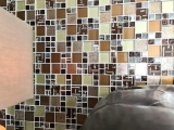 Hand pattern transparent crystal mosaic glass mosaic silver brown wall tile mirror kitchen shower bathroom MOS88-1317_m