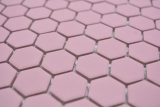 Hand pattern ceramic mosaic hexagon antique pink R10B shower tray floor tile mosaic tile kitchen bathroom floor MOS11H-1111-R10_m