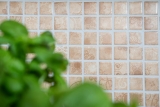 Mosaic tiles retro vintage ceramic mosaic beige brown kitchen splashback MOS18D-1412_f | 10 mosaic mats