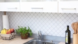 Retro vintage mosaic tiles ceramic Florentine white glossy kitchen splashback MOS13-1WG_f | 10 mosaic mats