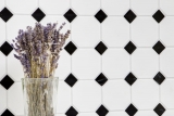Mosaic tiles ceramic octagonal white matt black glossy tile backsplash MOSOcta-190_f | 10 mosaic mats