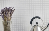 Ceramic mosaic shower splashback WHITE GLOSSY Bathroom tile Kitchen splashback MOS18D-0101_f