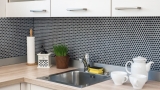 Mosaic tile ECO GLAS Hexagon Enamel black matt MOS140-HX11B_f | 10 mosaic mats
