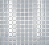 Mosaic tile Translucent gray Glass mosaic Crystal light gray BATH WC Kitchen WALL MOS60-0204_f | 10 mosaic mats