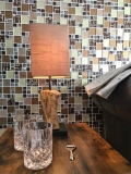 Transparent crystal mosaic glass mosaic silver brown wall tile backsplash kitchen shower bathroom_f | 10 mosaic mats