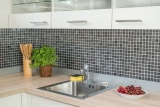 Mosaic rear wall glass mosaic black structure MOS63-CM-4BL12_f