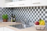 Mosaic back panel Translucent silver Glass mosaic Crystal resin look silver MOS88-8OP6_f