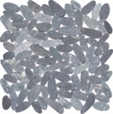 Mosaic tile river pebble stone pebble cut black 5 7 MOS30-IN24_f