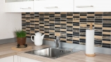 Mosaic tile marble natural stone rectangle stone carving gold black MOS40-STN79_f