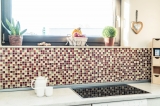 Mosaic tile Translucent beige red Glass mosaic Crystal Resin optic beige red MOS83-CMCB25_f