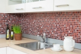Mosaic tile Translucent red Glass mosaic Crystal Resin red BATH WC Kitchen WALL MOS82-0906_f