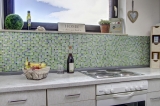 Mosaic tile Translucent stainless steel green Glass mosaic Crystal steel green MOS92-0506_f